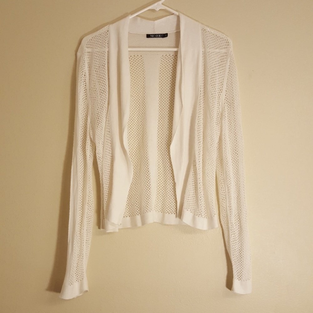 NIC+ZOE Sheer Cardigan Size M